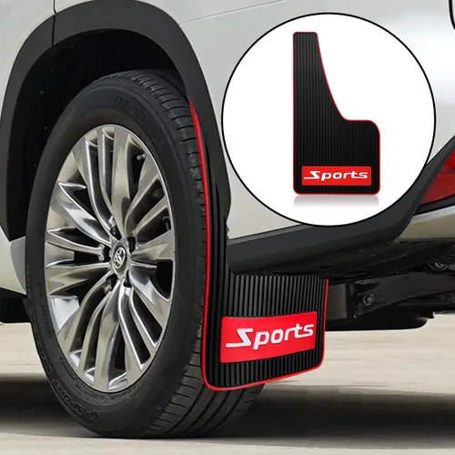 Vista 7 de 4 unidades de guardabarros universal de goma para coche, guardabarros de goma de material suave, protectores contra salpicaduras de goma universal