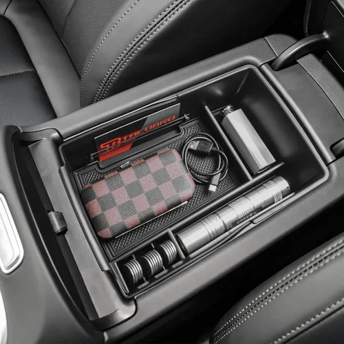 Vista 2 de TACORBO Organizador de Consola Central Compatible con Hyundai Santa Fe 2021 2022 2023 y Santa Fe SEL 2022 2023 Accesorios Caja de Almacenamiento