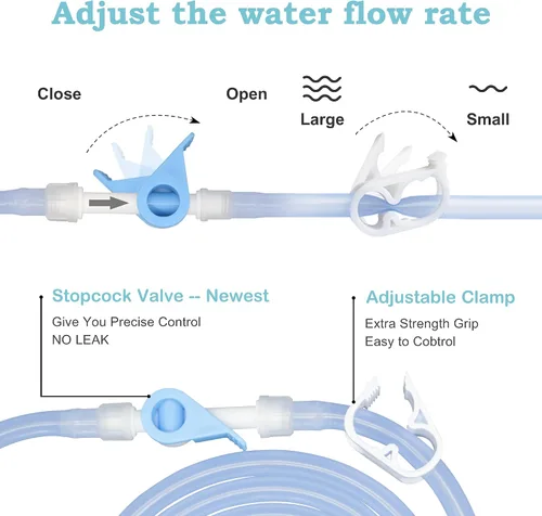 Vista 3 de TopQuaFocus Paquete de reemplazo de tubos de enema para limpieza de colon tubos largos de colon y puntas de enema flexibles Tubos de enema