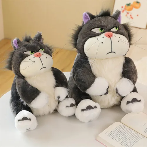 Vista 5 de EASELR Juguetes de Peluche de Gato Enojado de 12 Pulgadas, Lindo Gatito de Peluche Suave Kawaii Anime Gato Negro Malvado de Peluche para Cumpleaños