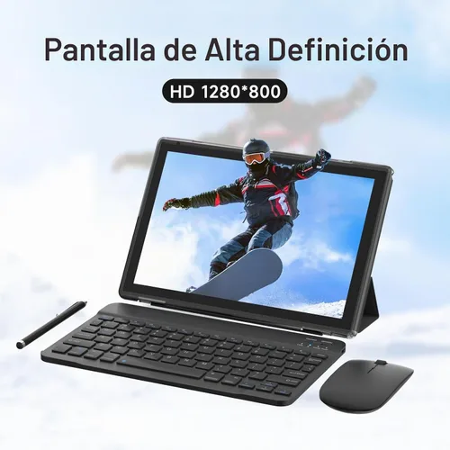 Vista 6 de Android 15 Tabalet con teclado Tablet 10 pulgadas Tablet 2 en Negro