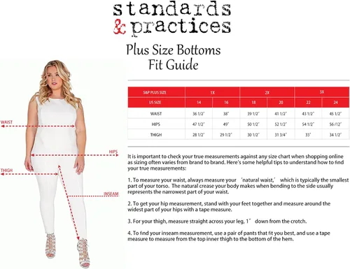 Vista 5 de Standards & Practices Pantalones de mezclilla elásticos para mujer de talla grande, Azul