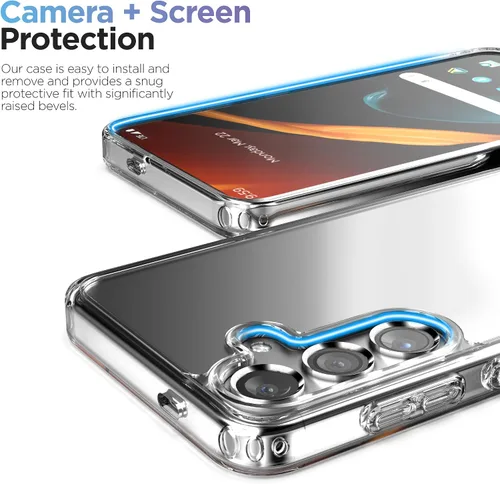 Vista 6 de Encased Funda para Samsung Galaxy S24 con clip para cinturón (transparente) (S24)