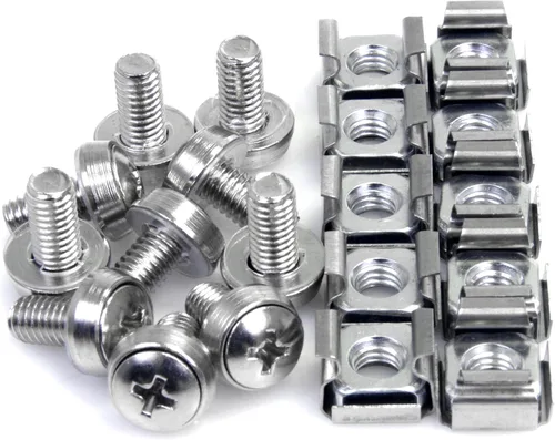 Vista 2 de StarTech.com Tornillos de montaje y tuercas enjauladas para gabinetes de servicio
