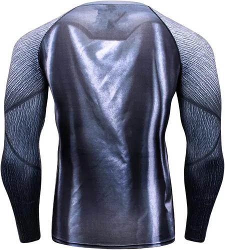 Vista 3 de Red Plume Camiseta deportiva para hombre, para fiesta, regalo, para correr, cosplay, fitness, manga larga, secado rápido, para gimnasio, camisetas