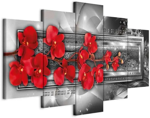 Vista 46 de Lienzo decorativo con impresión artística de diseño de orquídea de Artgeist Orquídea #01