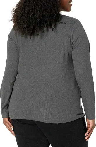 Vista 7 de Tienda Essentials Cuello en V de punto acanalado de manga larga ajustada para mujer, paquete de 2