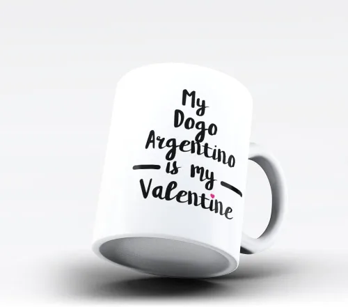 Vista 3 de Dogo Argentino is My Valentine El mejor regalo para el día de San Valentín o dueños del Dogo Argentino amantes Único regalo precioso