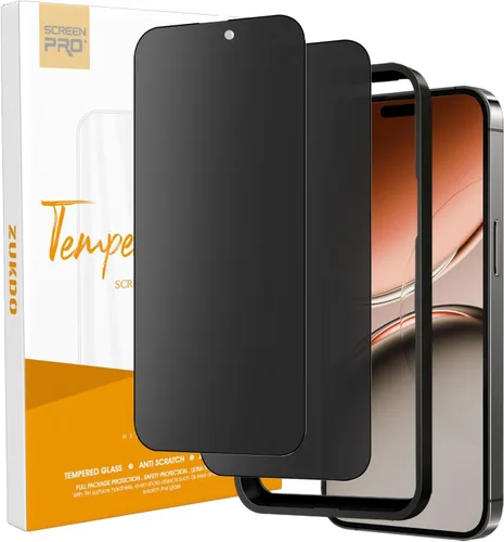 Vista 17 de Protector de pantalla de privacidad mate para iPhone 14 Pro Max de 6.7 pulgadas con protector de lente de cámara, cobertura completa, antirreflejos