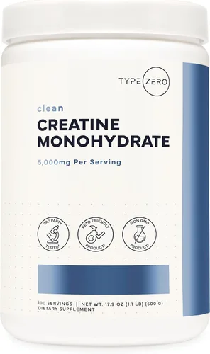 Vista 12 de Type Zero Monohidrato de creatina en polvo, 17.64 oz, sabor a frambuesa azul, sin gluten