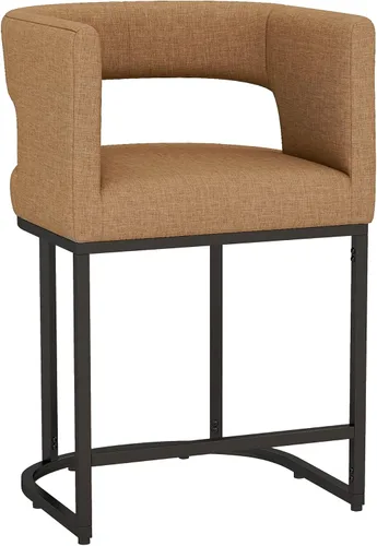 Vista 9 de ABET 26" Linen Counter Height Bar Stools Set of 1 for Kitchen Island, Brown