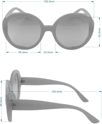 Vista 5 de Jessica Simpson Women's J6198 Vintage Jackie O Round Sunglasses with Uv400 Protection. Glam Gifts for Her, 56 Mm