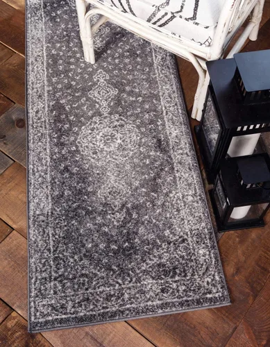 Vista 31 de Unique Loom colección Bromley - Alfombra de área Midnight (rectángulo de 2 x 3 pies 1 pulgada, gris oscuro/gris)