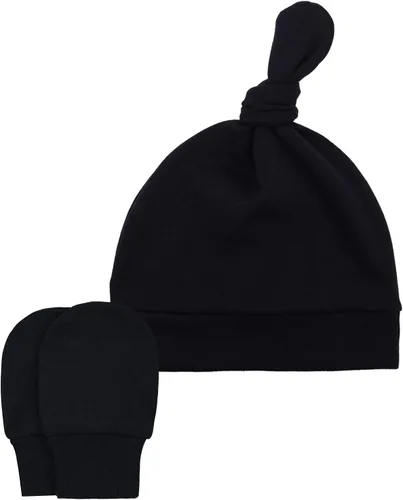 Vista 2 de Conjunto de gorro y manoplas para bebé, gorro de bebé para recién nacido, gorro de invierno