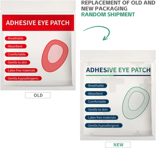 Vista 6 de 40 parches adhesivos beige para los ojos para adultos, vendajes de tela no tejida para los ojos, almohadillas cómodas y transpirables para niños