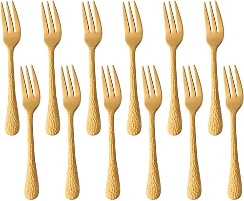 Vista 15 de 12 cuchillos de mantequilla de acero inoxidable con superficie martillada, esparcidores de queso/mantequilla, cuchillos para untar, queso