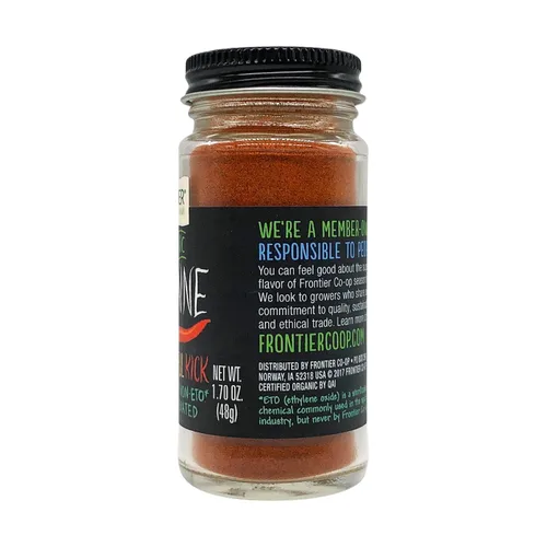 Vista 4 de Frontier Herb Pimienta de Cayena Molida Orgánica, 1.7 oz