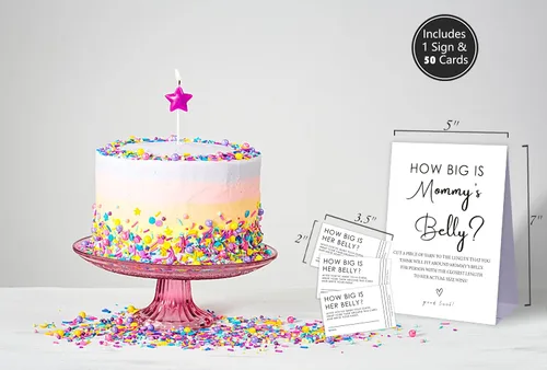 Vista 4 de ¿Qué Tan Grande Está la Barriguita de Mamá? Juego de Baby Shower, Mide la Barriguita de Mamá, Divertidos Juegos de Baby Shower para Adultos, Género