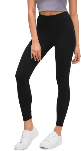 Vista 2 de Lemedy Pantalones de yoga ajustados de cintura alta para mujer, con sensación desnuda, leggings atléticos de entrenamiento