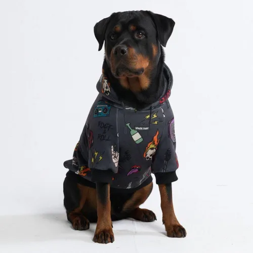 Vista 46 de Spark Paws Sudadera con capucha para perro, suéter de primera calidad para perros pequeños, medianos y grandes Trajes cálidos para bulldogs
