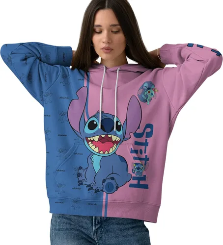 Vista 5 de Qxohuow Anime Cartoon Hoodie Novelty 3D Printed Hooded Pullover, Cute Couple Hoodie Gift for Girls Women