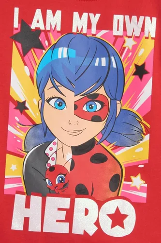 Vista 4 de Miraculous Ladybug Ruffled High Low T-Shirt & French Terry Pant Set