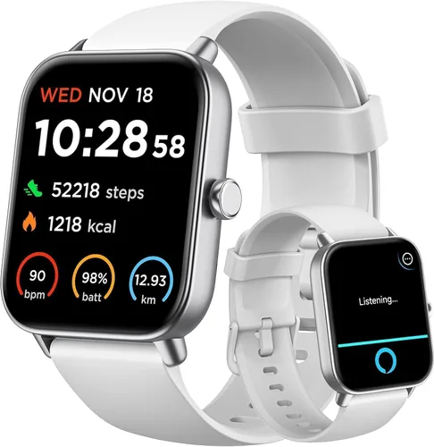 Vista 8 de Reloj inteligente para mujer, Android iPhone, Alexa integrado, reloj inteligente de 1.8 pulgadas con monitor de frecuencia cardíaca, SpO2/sueño