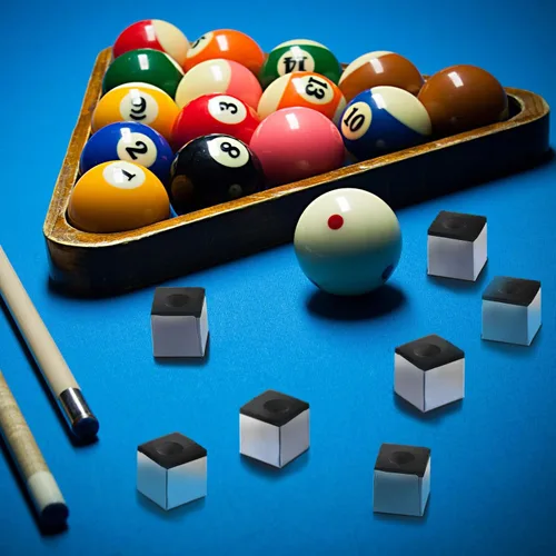 Vista 5 de Junkin Cubos de Tiza para Billar Taco de Billar Taco de Pool Tiza para Mesa Accesorios de Mesa para Clubes Bares Hogar