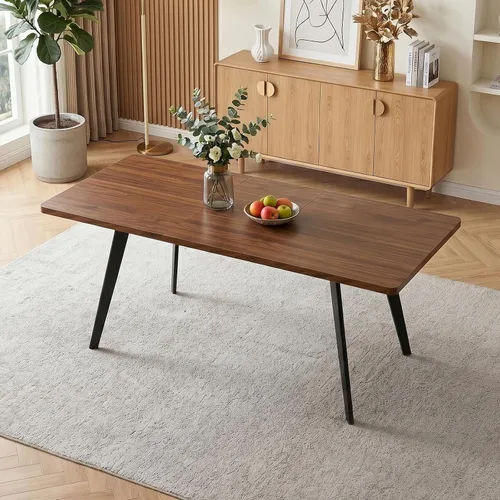 Vista 16 de Zerifevni 47.2"- 62.9" Extendable Dining Table Set of 5 Kitchen Table with 4 Dining Chairs, Modern Gray Wood Grain, Waterproof Scratchproof for
