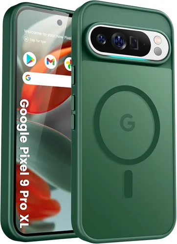 Vista 142 de Funda para teléfono Google Pixel 9 Pro XL, Compatible con Magnético, Protección contra Caídas de Grado Militar Translúcida Mate Resistente a Golpes