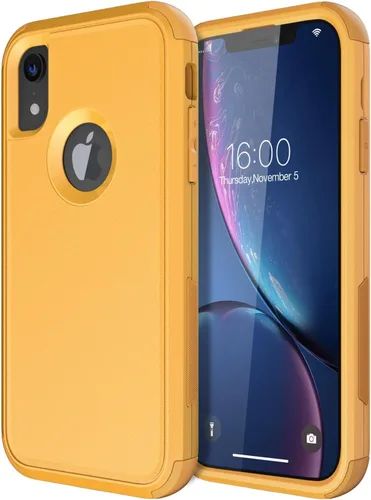 Vista 21 de Diverbox Funda para iPhone XR [Protector de Pantalla de Vidrio Templado] [A Prueba de Golpes] [A Prueba de Caídas] Funda de Teléfono de Protección