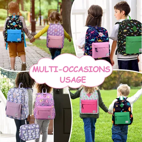 Vista 7 de VASCHY Mochila para niños, bonita mochila ligera para niños y niñas