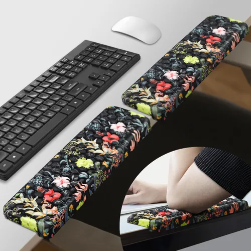 Vista 7 de JIKIOU Reposacoditos en forma de L para escritorio, almohadilla de espuma viscoelástica con soporte antideslizante para codo, paquete de 2 cojines