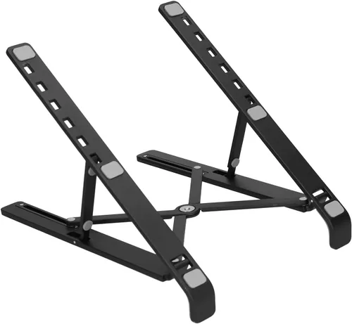 Vista 9 de PerGar Soporte para laptop, soporte de aluminio para laptop, soporte para computadora portátil para escritorio, soporte ajustable de aluminio