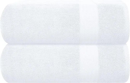 Vista 12 de GLAMBURG Juego de 2 Sábanas de Baño Extra Grandes de Algodón Premium de 700 GSM - 100% Algodón Peinado - 2 Sábanas de Baño 35x70 pulgadas - Calidad
