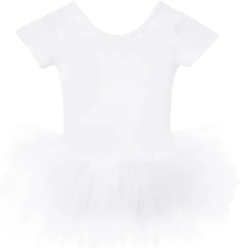Vista 6 de EASTBUDDY Vestido de ballet para niñas, leotardo de baile con falda tutú, traje de bailarina