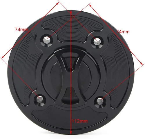 Vista 3 de 1 unids plata Keyless Twist off combustible tanque tanque cubierta para Kawasaki Ninja 400 650 Z900 Versys 1000