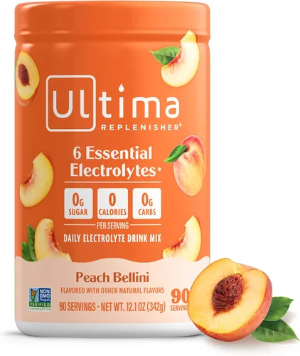 Vista 12 de Ultima Replenisher Mezcla diaria de electrolitos en polvo, sin azúcar, frambuesa azul, 90 porciones, polvo de hidratación con 6 electrolitos