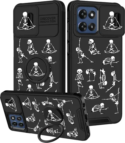 Vista 31 de para Moto G 5G 2023 funda - Cubierta de teléfono linda con corazón para mujeres y niñas, diseño único negro con cubierta deslizante para la cámara