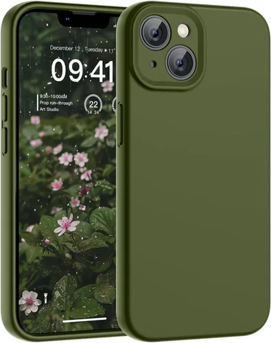 Vista 13 de SUPFINE - Funda diseñada para iPhone 12, silicona líquida premium con [forro de microfibra suave antiarañazos][protección de cámara mejorada], funda