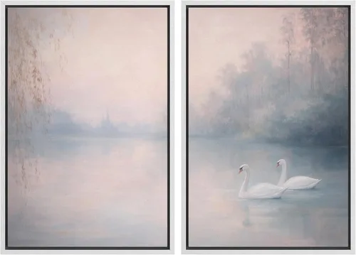 Vista 103 de SIGNWIN Lienzo enmarcado para pared, juego de arte con anillos de árbol de bosque grunge en blanco y negro, ilustraciones de naturaleza silvestre