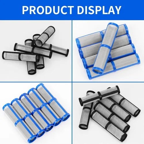 Vista 6 de JZXSJ - Filtro pulverizador de pintura sin aire 246384 para 390 395 490 495 595 colector de filtro colector de malla 60 y malla 100