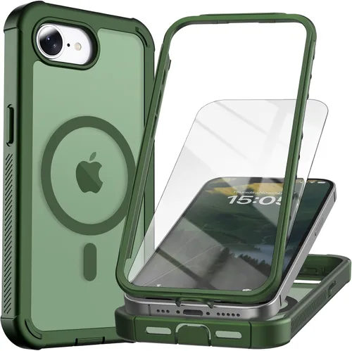 Vista 47 de Magnetic for iPhone SE 3rd&2nd Case with Screen Protector-Army Green