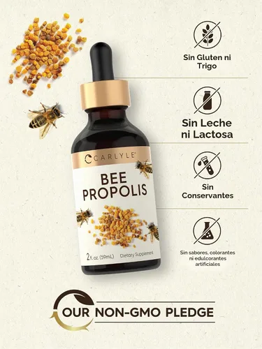 Vista 5 de Carlyle Bee Propolis - Gotas de tintura 2 onzas líquidas Extracto líquido