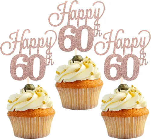 Vista 17 de Paquete de 24 adornos para cupcakes con purpurina número 15, quince cumpleaños, decoración para cumpleaños de 15 años, suministros de fiesta de Negro