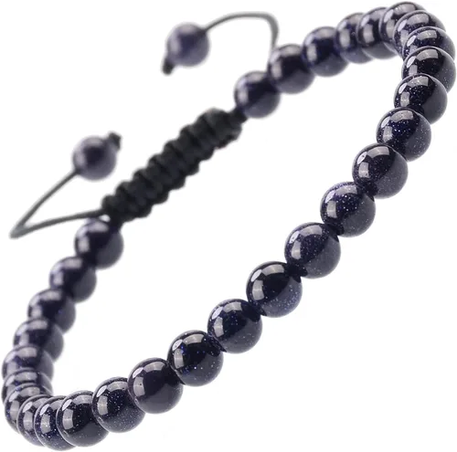 Vista 68 de MASSIVE BEADS - Pulseras ajustables unisex de cuentas de cristal de piedras preciosas con poder curativo natural, de macramé Piedras de 7 chakras