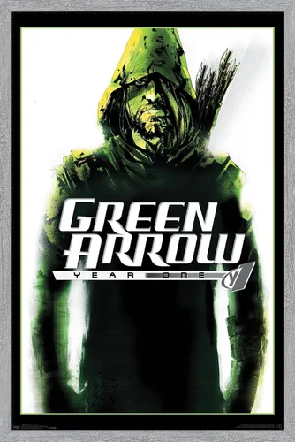 Vista 12 de Trends International DC Comics - Póster de pared con diseño de flecha verde, año uno, 14.725 x 22.375 pulgadas, versión enmarcada de madera