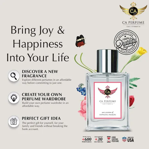 Vista 4 de CA Perfume Impresión de pimienta rosa y pomelo para mujeres y hombres réplica fragancia Dupes Eau de Parfum botella en espray 1.7 Fl Oz/1.7 fl oz-X1