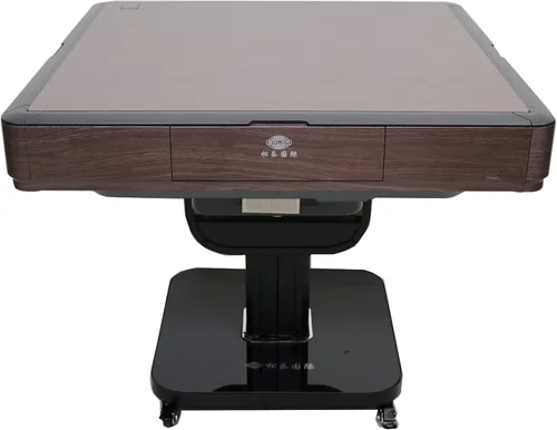 Vista 2 de Estilo montaña rusa de 1.575 in chino/filipinos/americano Mahjong mesa automática plegable Mahjong color nogal acabado ultra fino 2