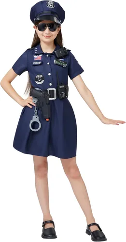 Vista 7 de Spooktacular Creations Police Officer Costume for Girls, Kids Police Costume Cop Dress Outfit Set for Theme Parties